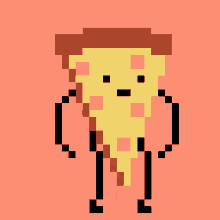 pizza dancing pixels animation cute