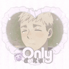a picture of a man in a heart with the words only de kiwi on it