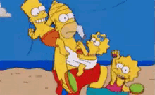 family fun the simpsons homer bart maggie