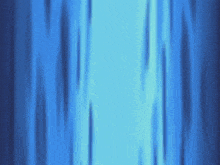 a blue background with a blurred image of a curtain
