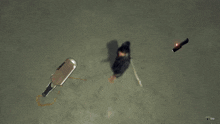 a man wearing sunglasses and a leather jacket is holding a sword in a video game