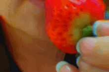 strawberry yummy eating fruit