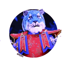 il cantante mascherato tigre azzurra tvitaliana sticker