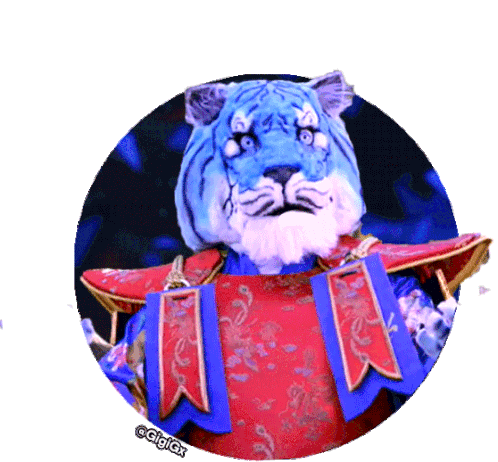 Il Cantante Mascherato Tigre Azzurra Sticker - Il Cantante Mascherato Tigre Azzurra Tvitaliana Sticker Stickers