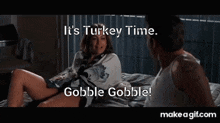 Turkey Time Gobble Gobble GIF