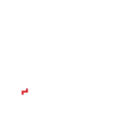 a pixel art drawing of two hearts and a arrow