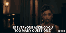 Is Everyone Asking You Too Many Questions Logan Browning GIF - Is Everyone Asking You Too Many Questions Logan Browning Samantha White GIFs