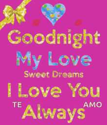 good night i love you sweet dreams te amo i love you always