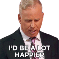 Id Be A Lot Happier Gerry Dee Sticker - Id Be A Lot Happier Gerry Dee Family Feud Canada Stickers