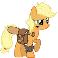 a pony with a saddle on its back