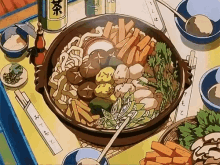 anime food delicious hot home cooking