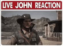 a sign that says live john reaction on it
