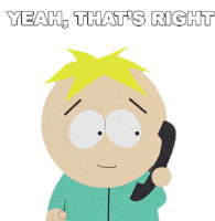 Yeah Thats Right Butters Stotch Sticker - Yeah Thats Right Butters Stotch South Park Stickers