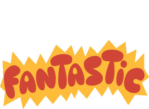 Fantastic Fantastic In Red Bubble Letters Inside Yellow Exclamation Bubble Sticker - Fantastic Fantastic In Red Bubble Letters Inside Yellow Exclamation Bubble Wonderful Stickers
