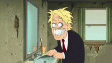 Gary Busey'S Mirror - Family Guy GIF - Family Guy Mirror Scary GIFs