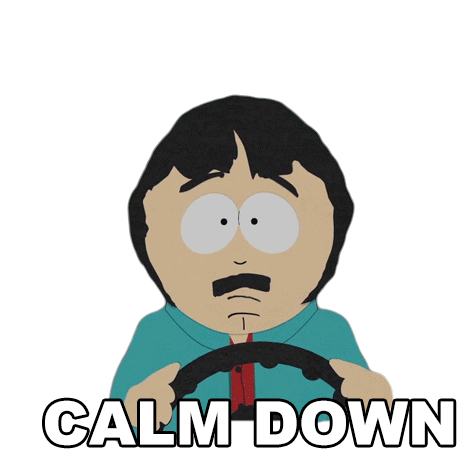 Calm Down Randy Marsh Sticker - Calm Down Randy Marsh South Park Stickers