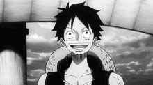 Luffy One Piece GIF - Luffy One Piece Blackandwhite GIFs