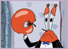 a cartoon character in a tuxedo holds a violin in his mouth