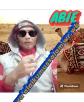 a picture of a man smoking a cigarette next to a picture of a camel with the name able on it