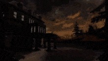 a drawing of a house with the words evil dead written on it