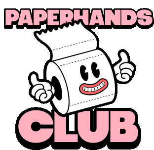 Paperhads Paperhands Club Sticker - Paperhads Paperhands Club Paperhand Stickers