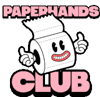 Paperhads Paperhands Club Sticker