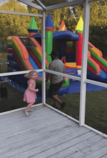 Lily Excited Macleangif GIF - Lily Excited Macleangif Bouncy Castle GIFs