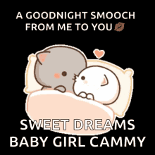 Kittycass Peach And Gomacat GIF - Kittycass Peach And Gomacat Good Night GIFs