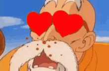 Master Roshi Nose Bleed GIF - Master Roshi Nose Bleed Heart Eyes Anime GIFs