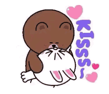 Kiss Brown And Cony GIF - Kiss Brown And Cony Love GIFs