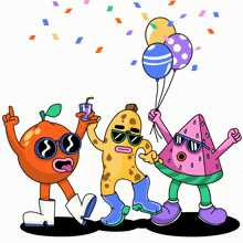 congrats congratulations party confetti orange
