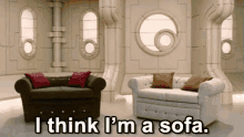 I Think I'M A Sofa - Hitchhiker'S Guide To The Galaxy GIF - Hitchhikers Guide To The Galaxy Dont Panic Ford Prefect GIFs