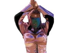 lady gaga pose arms raised futuristic fashion
