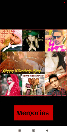 a collage of pictures with the words happy friendship day on the top