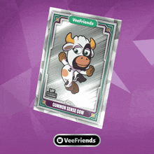 a card with a cow on it that says common sense cow
