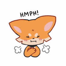 fox orange cute sulk upset