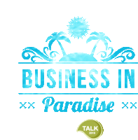 Ok Business In Paradise Sticker - Ok Business In Paradise Logo Stickers