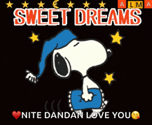 Sweet Dreams Snoopy GIF