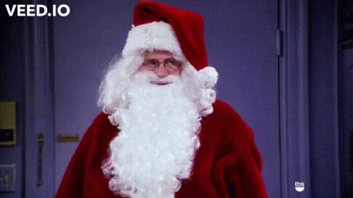 Chandler Santa Claus GIF - Chandler Santa Claus Confused GIFs