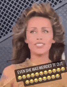 Miley Cyrus Even She Was Weirded Out GIF - Miley Cyrus Even She Was Weirded Out What The Hell GIFs