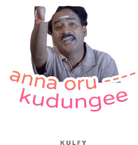Anna Oru Kudungee Sticker Sticker - Anna Oru Kudungee Sticker One Minute Stickers