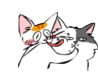 Cat Lick Sticker - Cat Lick Kiss Stickers