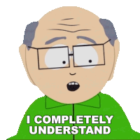 I Completely Understand Herbert Garrison Sticker - I Completely Understand Herbert Garrison South Park Deep Learning Stickers