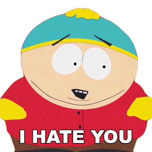 I Hate You Eric Cartman Sticker - I Hate You Eric Cartman South Park Stickers
