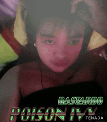 a poster for bastard poison ivy shows a woman