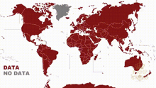 a map of the world with the words data no data underneath