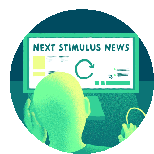 Next Stimulus News Loading Sticker - Next Stimulus News Loading Computer Loading Stickers