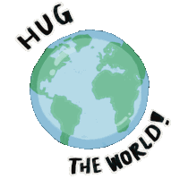 Hug World Sticker - Hug World Friendly Stickers