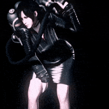 a blurry picture of a person 's legs with a white stripe on them