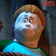 a cartoon character from sausage party 2 looks sad